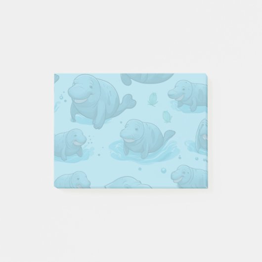 Comical Manatees Post-it® Notes (Voorkant)