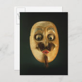 Comical Mask, noh Theater Briefkaart (Voorkant / Achterkant)