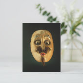 Comical Mask, noh Theater Briefkaart (Staand voorkant)