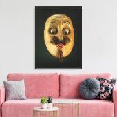 Comical Mask, noh Theater Canvas Afdruk (Insitu (Woonkamer))