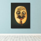 Comical Mask, noh Theater Canvas Afdruk (Insitu (Houten vloer))