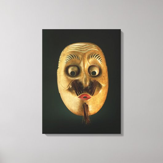 Comical Mask, noh Theater Canvas Afdruk (Voorkant)