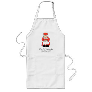 Comical Mrs Santa Apron Lang Schort