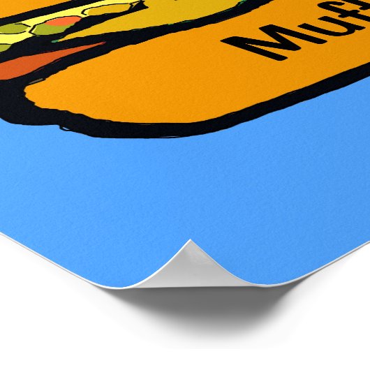 Comical Muffuletta Sandwich Poster (Hoek)