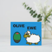 Comical Olive EweCard Briefkaart (Staand voorkant)