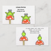 Comical Pet Sitter House Sitter Visitekaartje (Voorkant / Achterkant)