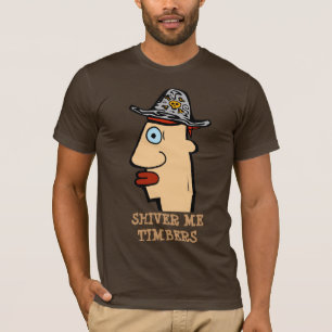 Comical Pirate, bewerk tekst, voeg naam toe T-shirt