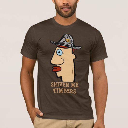 Comical Pirate, bewerk tekst, voeg naam toe T-shirt (Voorkant)