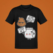 Comical Poop & Toilet Paper Rating Poo a Solid #2 T-shirt