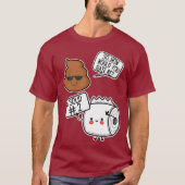 Comical Poop & Toilet Paper Rating Poo a Solid #2 T-shirt (Voorkant)