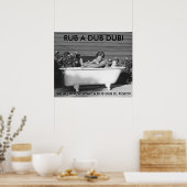 Comical Poster Boy die met zijn hond zwemt (Keuken)