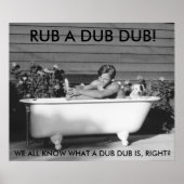 Comical Poster Boy die met zijn hond zwemt (Voorkant)