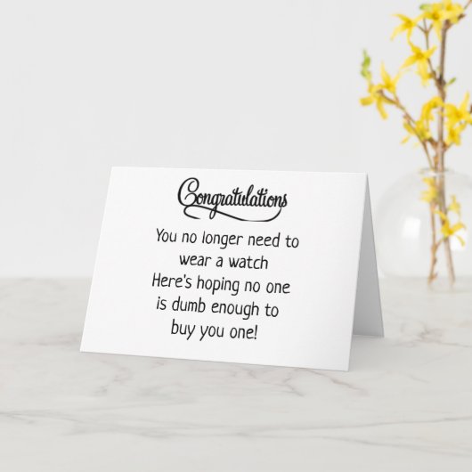 COMICAL *RETIREMENT* SENTIFICATIE KAART (Gele Bloem)