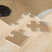 Comical Seal Point Siamese Cat Licking it's Nose Legpuzzel (Zijkant)