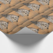 Comical Siberian Eagle Owl Cadeaupapier (Hoek)