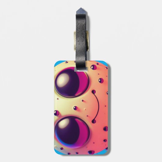 Comical Space Alien Critter Bagagelabel (Achterkant verticaal)