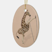 Comical Sporty Giraffe Keramisch Ornament (Links)