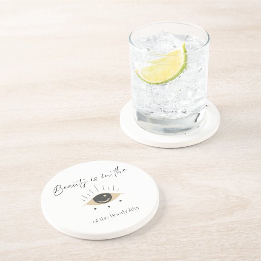 Comical Stone Onderzetter - Beer Lovers Pun (Zijkant)