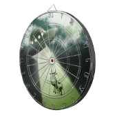 Comical UFO Koe Abduction Dartboard Dartbord (Voorkant Rechts)