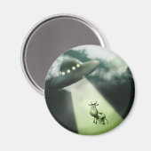 Comical UFO Koe Abduction Magnet (Voorkant / Achterkant)