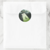 Comical UFO Koe Abduction Sticker (Tas)