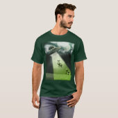 Comical UFO Koe Abduction T-Shirt (Voorkant volledig)