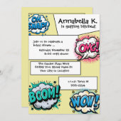 Comicbook Actie Spraakballonnen Kaart (Voorkant / Achterkant)