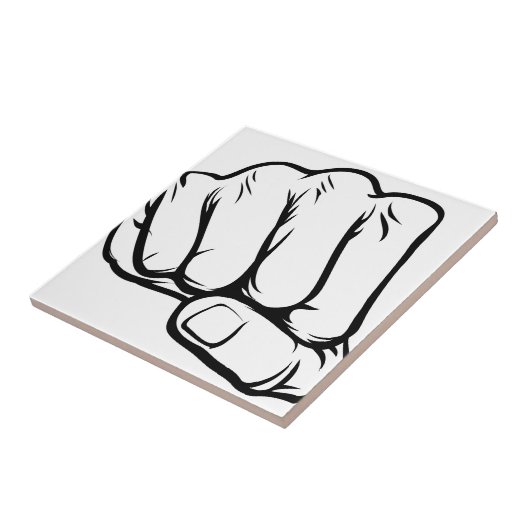 Comicbook Cartoon Fist Tegeltje (Zijkant)