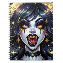 Comicbookstijl Vampier Halloweenfeest Notitieboek