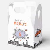 Comics Book Superhero Een Leeftijd Gable Favor Box Bedankdoosjes (Geopend)