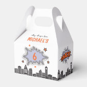 Comics Book Superhero Een Leeftijd Gable Favor Box Bedankdoosjes (Voorkant Zijde)