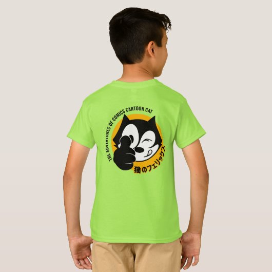 Comics Cartoon Cat | KINDER T-shirt (Achterkant volledig)