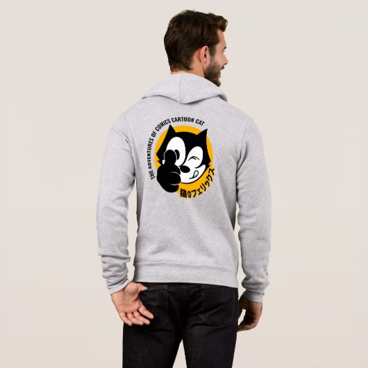 Comics Cartoon Cat | MANNEN Hoodie (Achterkant volledig)