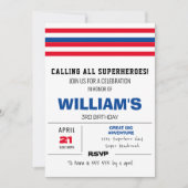 Comics Color Birthday Invitation Kaart (Voorkant)