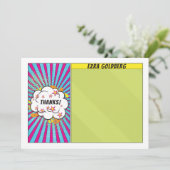 Comics Comic Book Bar of Bat Mitzvah Dank u Bedankkaart (Staand voorkant)