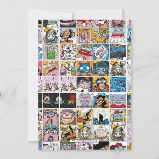 Comics Cool Superhero Party Verjaardag Uitnodiging (Achterkant)