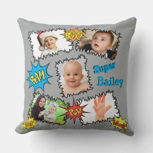 Comics Fotocollage Speech Bubble Bam Wunk Zot Kussen