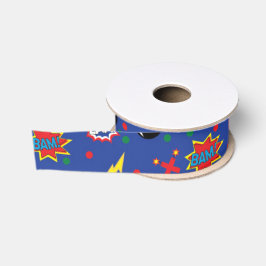 Comics Grappige Superheld Zap Pow Bang Boom Fun Grosgrain Lint