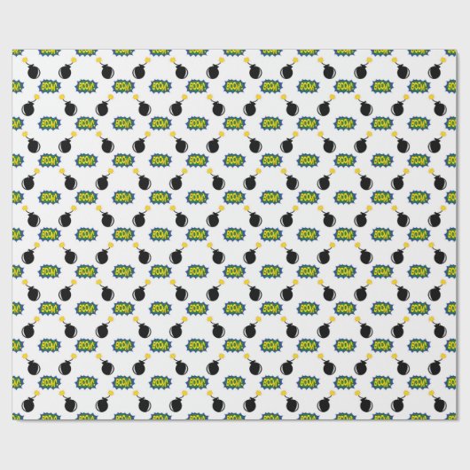 Comics Grapy Smart Big Ideeën Boom Bombs Cadeaupapier (Vlak)