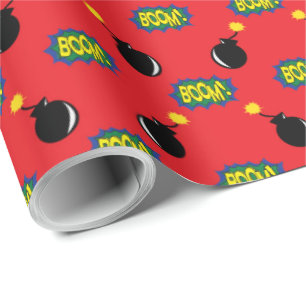 Comics Grapy Smart Big Ideeën Boom Bombs Red Cadeaupapier
