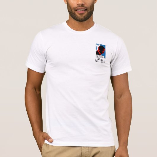 Comics Industry for Obama - Mannen met tekst T-shirt (Voorkant)
