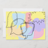 Comics pop kunst spraak bubbels tiener kids birthd kaart (Achterkant)