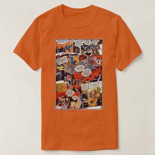 Comics scene Onomatopee Plethora oude strips aest T-shirt (Design voorkant)