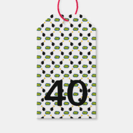 Comics Superheld 40th Birthday Pow Boom Zap Funny Cadeaulabel