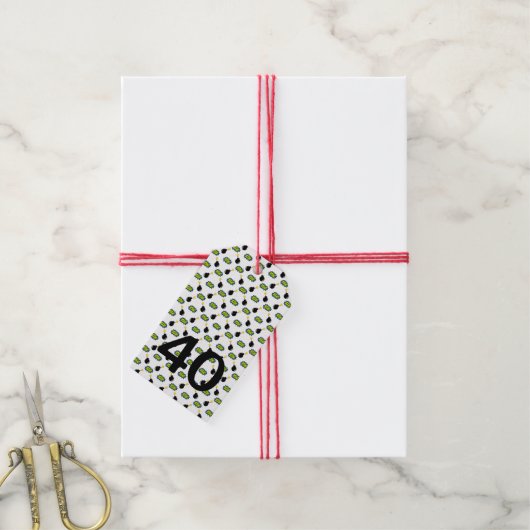 Comics Superheld 40th Birthday Pow Boom Zap Funny Cadeaulabel (Met Touw)