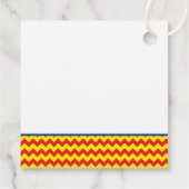 Comics Superheld Zig Zag Patroon Rood Geel Plezier Bedankjes Labels (Achterkant)