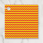 Comics Superheld Zig Zag Patroon Rood Geel Plezier Bedankjes Labels (Voorkant)