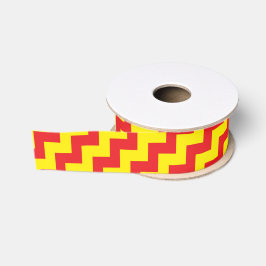 Comics Superheld Zig Zag Red Yellow Fun Grosgrain Lint