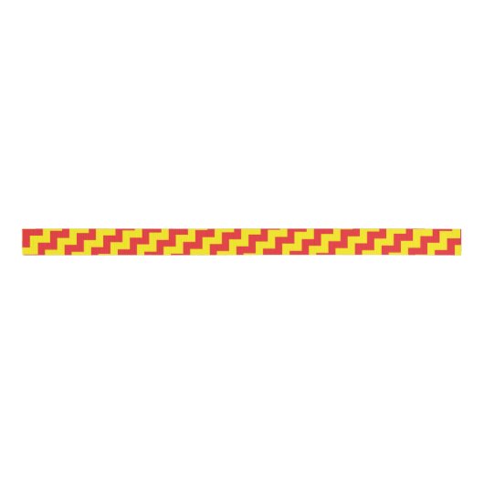 Comics Superheld Zig Zag Red Yellow Fun Grosgrain Lint (Voorkant)