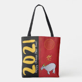 Comics Traditionele Chinese Ox Jaar 2021 AoTB Tote Bag (Achterkant)